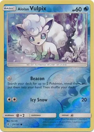 Guardians Rising Alolan Vulpix #21/145 reverse holo